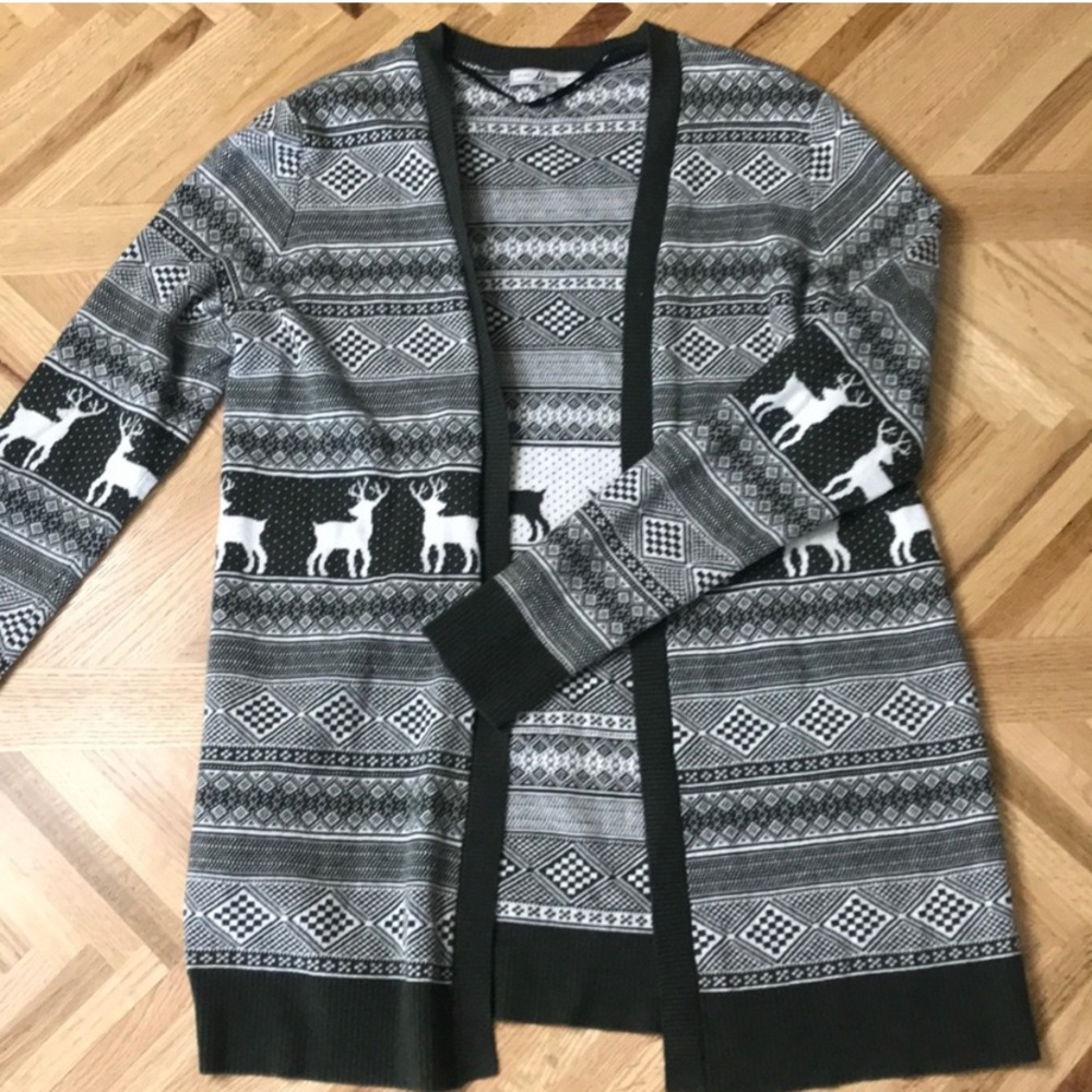 Bass Christmas Reindeer Cardigan